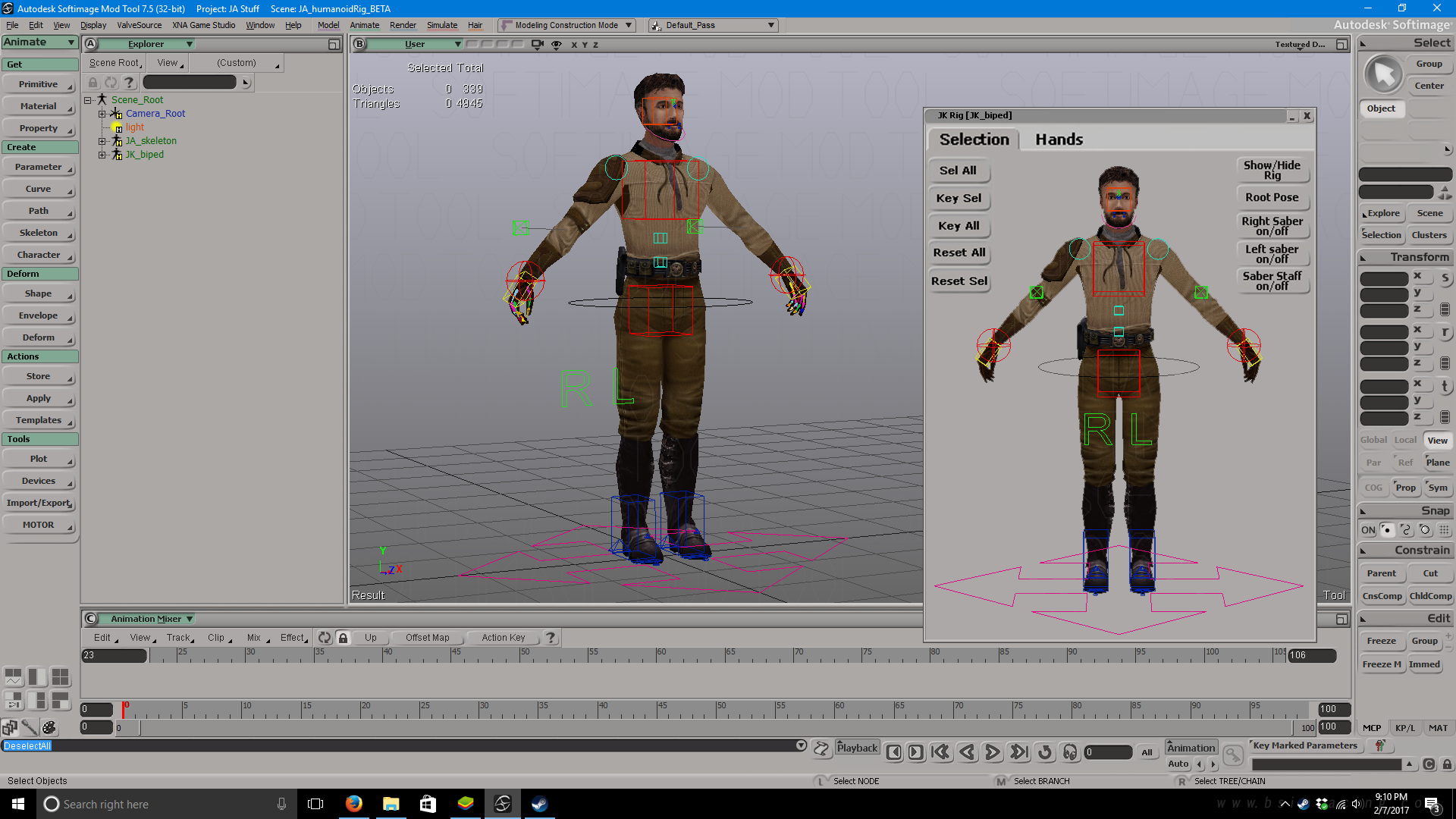 More information about "Jedi Knight Series _humanoid Animation Rig"