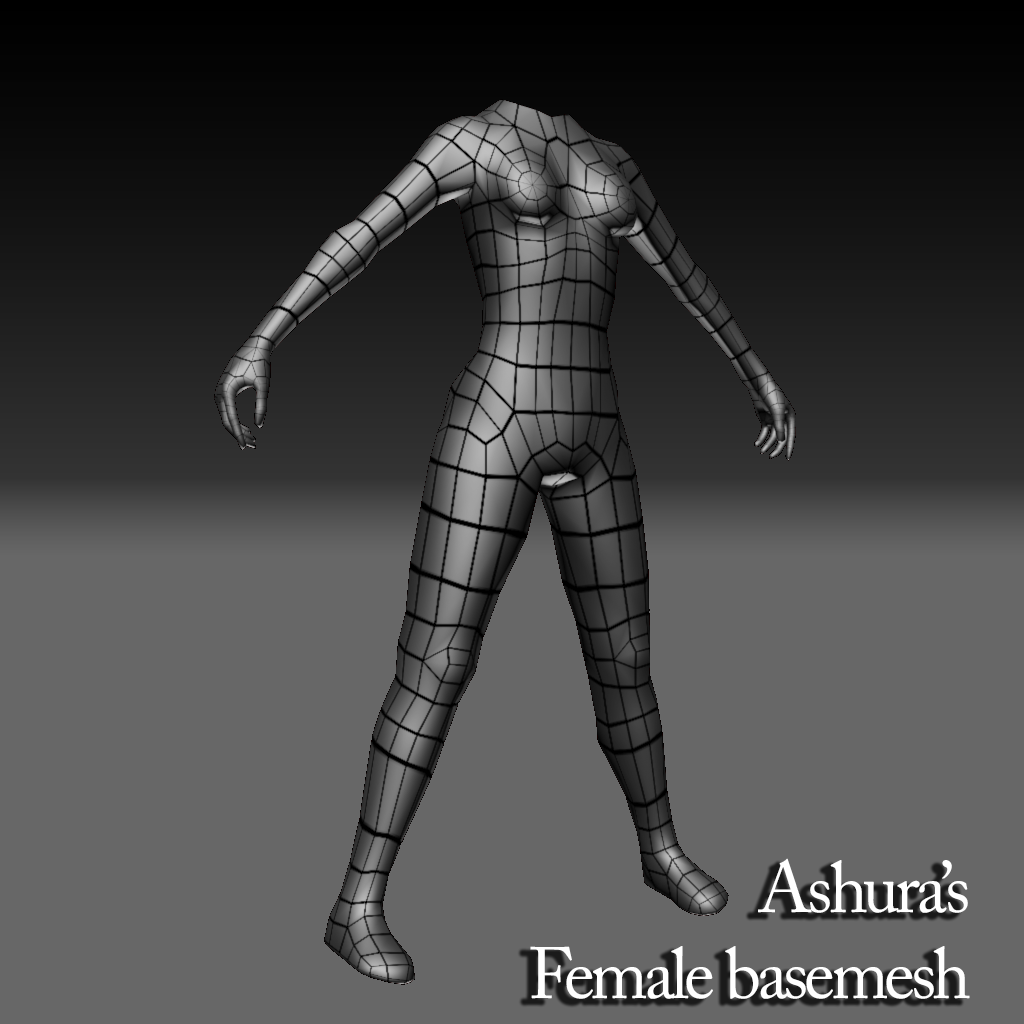More information about "Ashura's female basemesh"