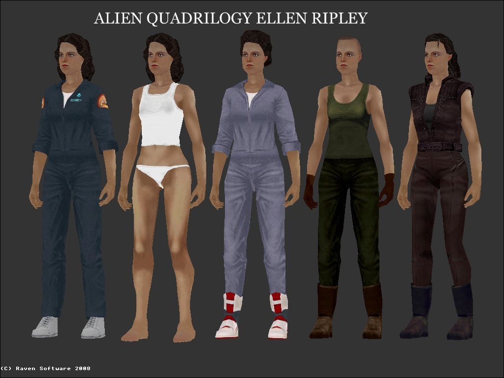 Alien Quadrilogy Ellen Ripley Skins JKHub