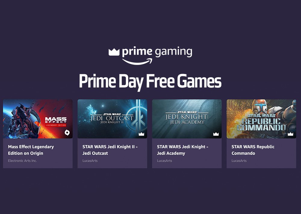 Jedi Knight games free for Prime Day