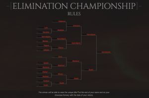 Elimination Championship Bracket Example